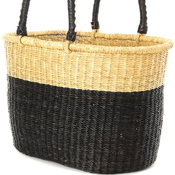 Color Block Bolga Shopper - Blackberry - Picture 2 of 3